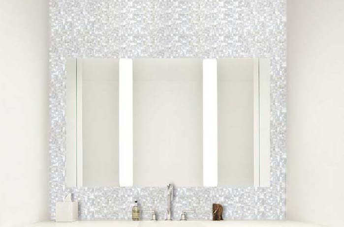 mother of pearl tile for bathroom mirrored wall sticker - st076