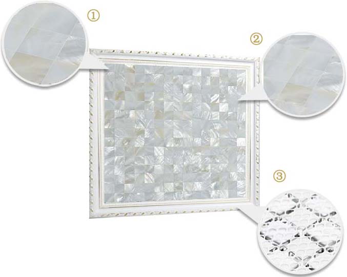 Square White Shell Mosaic Seamless Mesh Mounted Mother Of Pearl Tile For Bathroom Wall Mirror Tiles