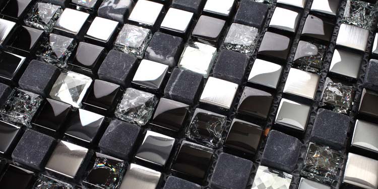 Metallic Mosaic Tile Techieblogie Info Whole Metal Tile Diamond Crystal Gl Backsplash Stone Mosa