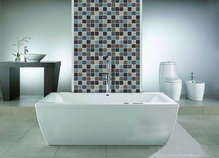 Wholesale Vitreous Mosaic Tile Crystal Glass Backsplash Washroom ...