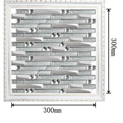 dimensions of the glass mosaic plated tile backsplash diamond wall stickers yg001