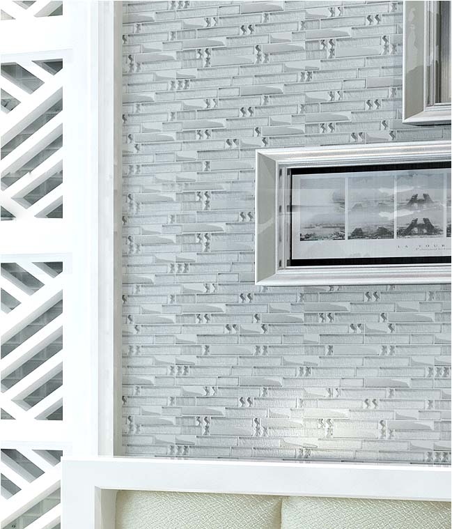 glass mosaic tile plated crystal backsplash bedroom wall diamond tiles - yg001