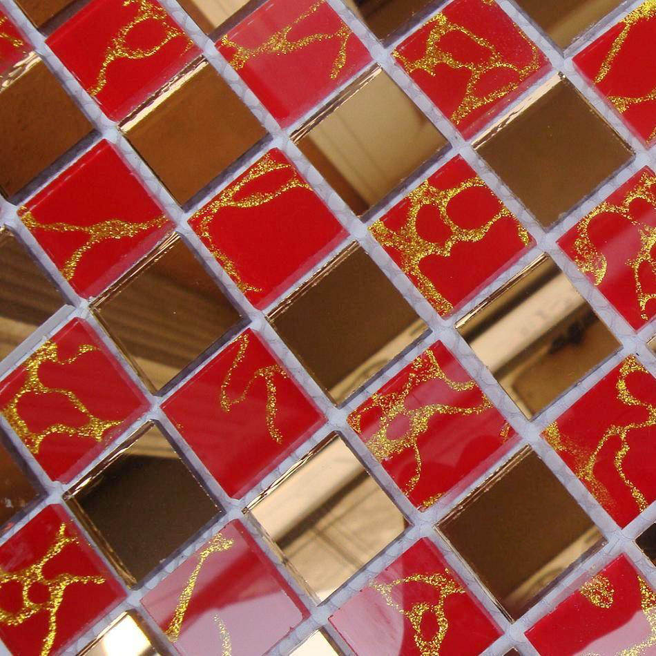 Wholesale mosaic tile crystal glass backsplash dining room design bath